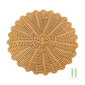 Assiettes rondes en rotin écologiques les plus vendues, sets de table bohèmes en osier tressé pour la décoration de table - Product Image 2