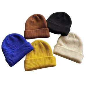 หมวกบีนนี่ใส่ได้ทั้งชายและหญิงหมวกบีนนี่สีทึบปักแบบลำลองและผู้ผลิตที่ดีที่สุด - Product Image 5