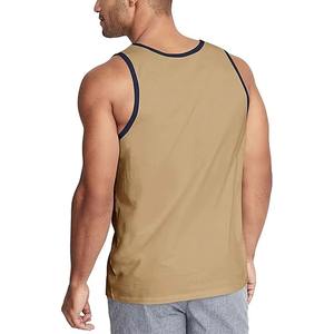Camiseta sin Mangas para Hombre de Primera Calidad, Corte Regular, Transpirable, Tejida, Informal, para Gimnasio y Fitness, 100% Algodón, Cuello Redondo - Product Image 3