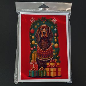 Whimsical A7 Size <b>5x7</b> Field Spaniel Holiday Christmas Greeting Cards Pack of 8 Blank Note Cards with <b>Envelopes</b> - Product Image 3