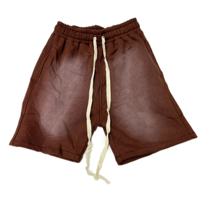 Men's Solid Cotton Drawstring Shorts Mid Waist Casual Breathable Knitted Short Pants With <b>String</b> Closure - Product Image 3