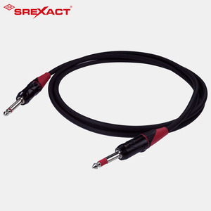 Cable de Audio SREXACT con Conector Mono de 6.0mm, 1M, 24AWG, Niquelado, con Tapa Roja para Guitarra Eléctrica - Product Image 6