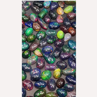 345 pièces d'opale noire éthiopienne naturelle avec reflets, de 8 mm à 16 mm, cabochons ovales, poire, octogone, 405 carats, pierres précieuses Iroc Sales, 260 $ US