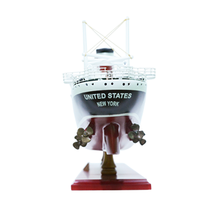 C082 - Maquette de transatlantique américain en bois, artisanale, décoration nautique, cadeau pour collectionneur maritime, 83Lx10Wx22.5H cm - Product Image 4