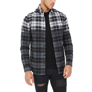 Chemise habillée en flanelle pour homme, manches longues, coupe ajustée, infroissable, 100 % coton, couleurs et logos personnalisables, vente en gros - Product Image 4