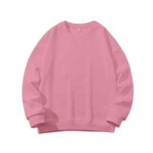 เสื้อสเวตเชิ้ตคอกลมโอเวอร์ไซส์สำหรับผู้หญิง ผ้าฟลีซหนานุ่ม ระบายอากาศได้ดี เป็นมิตรกับสิ่งแวดล้อม ทรงหลวมไหล่ตก สวมใส่สบาย แบบเรียบๆ สำหรับงานสกรีน - Product Image 3