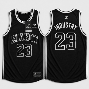 Venta al por Mayor Directa de la Industria, Jersey de Baloncesto Retro Auténtico Negro y Blanco Personalizado Más Vendido - Product Image 1