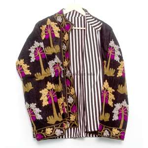 Chaqueta de algodón cotrize hecha a mano, ecológica, de estilo playero, para invierno, informal, para mujer, con cierre de botones y bordado floral. - Product Image 6