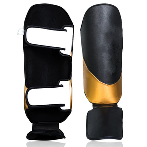 Wholesale <b>Cheap</b> Price Shin <b>Pads</b> High Quality Boxing Training Wear Leather Material Shin <b>Pads</b> - Product Image 4