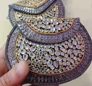 Unique Design Mosaic Silver Metal <b>Bag</b> <b>Woman</b> Unique Clutch Pearl <b>Gold</b> Plated Luxury Charm Clutch <b>Women's</b> Wedding Creative Design - Product Image 5