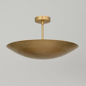 Plafonnier rond en laiton contemporain, décoration intérieure moderne, luminaire pour salon - Product Image 2