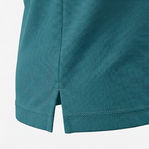 Polo en coton Oxford à manches courtes pour homme, couleur turquoise, logo brodé, décontracté, respirant, coupe classique, design uni - Product Image 6