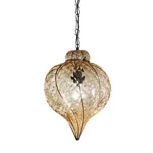 Venetian Artigian Glass Made In Italy Goccia Drop 50cm Chandelier Suspension For your Indoor Lightings