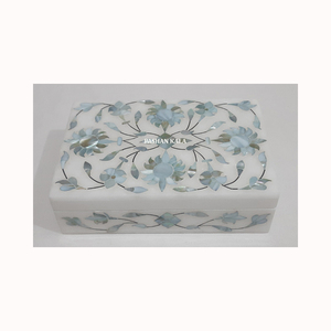 Les plus beaux coffrets cadeaux en marbre blanc nacre rose coquillage naturel avec taille personnalisée et magnifique boîte incrustée - Product Image 5