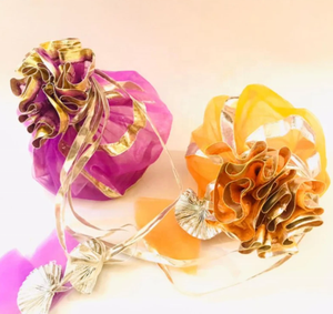 Bolsa de Organza Shagun, Bolsa de Regalo de Boda Hecha a Mano en India, Bolsa de Regalo de Boda, Recuerdo de Boda - Product Image 2