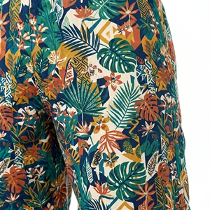 Geometric Print Woven Casual Men's Swim Shorts Drawstring <b>Elastic</b> Waist Quick Dry - Product Image 3