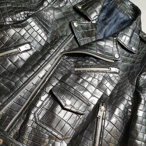 Veste en cuir à motif crocodile de qualité supérieure pour homme, style motard, durable, confortable, vêtement d'extérieur pour l'hiver - Product Image 6