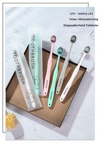 Brosse à dents jetable pour hôtel avec poils en nylon moyens, manche en plastique, kit dentaire de voyage pour les clients en chambre - Product Image 4