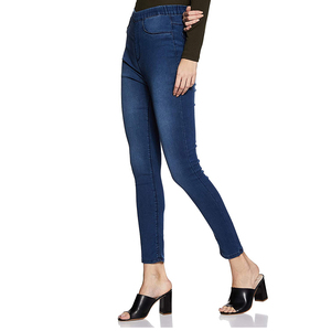 Jeans à jambes larges tendance de haute qualité pour femmes, respirants, à prix abordable, taille haute, jeans en denim personnalisés pour femmes - Product Image 5