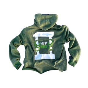 Conjunto Deportivo Personalizado para Hombre, Sudadera con Capucha y Pantalones Anchos de Felpa Francesa, Lavado Ácido, Bordado Desgastado, Parches Personalizados - Product Image 2