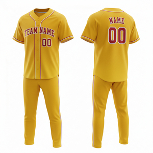 Maillot de baseball personnalisé imprimé en gros avec pantalon, manches courtes, antibactérien, tenue de sport d'équipe, prix abordable 2026 - Product Image 5