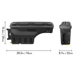 Boîte de rangement pour benne de camion Chevrolet Silverado 1500, 6,6 gal/20 L, étanche, en ABS, pour compartiment à roues, boîte à outils verrouillable, accessoire de contrôle de cargaison - Product Image 5