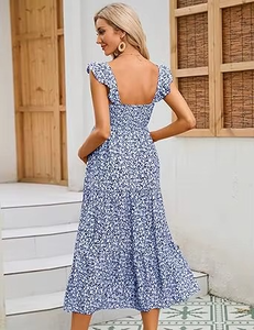 Robe de maternité pour femmes enceintes, taille plus, couleur unie, élégante, longue, maxi, vêtements d'été pour femmes enceintes - Product Image 3