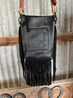Sac à main de luxe pour femme en cuir, forme selle, style western vintage, broderie, pompon, plumes, fermeture éclair - Vente chaude