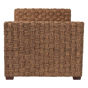 Handwoven Seagrass <b>Twin</b> Size Coastal Boho <b>Bed</b> <b>Frame</b> Daybed with Intricate Basketweave Design - Product Image 6