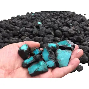 Turquoise de Hubei de chine naturelle rugueuse, matériau brut, bleue, naturelle, 1 pièce