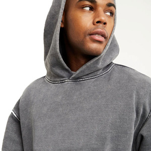 Conjunto Deportivo Cortavientos de Fabricación Pakistaní, Estilo Casual con Capucha, Otoñal, Vintage, Personalizable, Lavado Ácido, Unisex, Resistente al Viento - Product Image 5