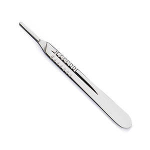 Manche de scalpel standard 02-036-040 en acier inoxydable, instrument chirurgical certifié CE, maintien précis de la lame par SurgiRight - Product Image 3