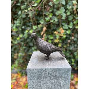 Escultura de paloma de bronce artesanal, adorno decorativo estilo pájaro para decoración de mesa, artículos hechos a mano - Product Image 3