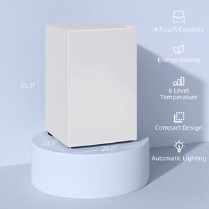 Mini Frigorifero Bianco da 4,5 Cu.Ft per Dormitorio, Porta Reversibile con Ruote, Congelatore da 15,8F a 32F, Frigoriferi Compatti - Product Image 5