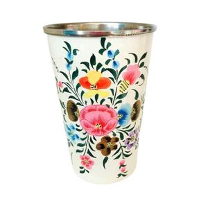 Verre décoratif en acier inoxydable imprimé floral (Glass-Floral-Print-1) - Product Image 2