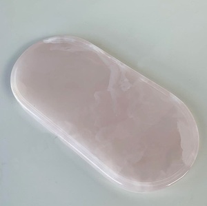 Bandeja de resina de mármol verde, ovalada, multiusos, decorativa, organizadora de joyas, accesorio de decoración para el hogar de primera calidad, moderna y de gran venta. - Product Image 3