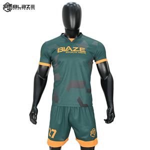 ชุดเสื้อฟุตบอลแขนสั้นสำหรับผู้ชายชุดเสื้อฟุตบอลชุดนักบอลเสื้อใส่ต่อสู้สำหรับผู้ใหญ่ขายส่ง - Product Image 1