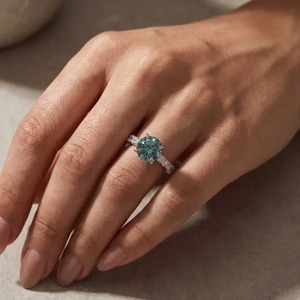 Premium Design 925 Moissanite 3.0Ct Cut Green Stone Wedding Engagement Ring Women's VVS Clarity Gold Plated Hidden. - Product Image 3