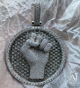 Collier pendentif personnalisé plaqué or style hip-hop avec moissanite et breloque glacée, en argent sterling 925, unisexe, pour soirée, par un tiers - Product Image 4