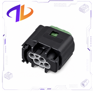 1-967640-1 MQS Boîtier de connecteur électrique pour faisceau de câbles de capteur automobile, 4 broches femelles, étanche, 0,63 mm, noir - Product Image 1
