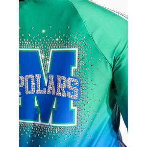 Glitter <b>Rhinestones</b> Front Logo Cheer Warm <b>Jackets</b> Sports Tracksuit Training Wear Women's Gymnastic Dance Team <b>Jacket</b> - Product Image 5