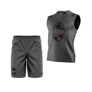 Ensemble de maillots de volley-ball sublimés personnalisés, imprimé géométrique, séchage rapide, débardeur sans manches unisexe pour adulte, short numéro 20 - Product Image 4