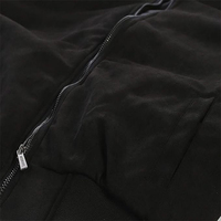 Veste chauffante homme 2026 OEM la plus vendue en faux daim noir, 100 % haute qualité, coupe-vent, écologique, à col montant, faible MOQ