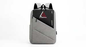 Mochila para Portátil Gris Grande Personalizada, Resistente al Agua, Bolsa de Viaje para Negocios, Mochila para Portátil - Product Image 2