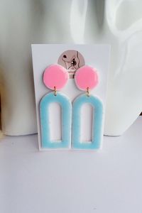 Bohemian Crystal Resin <b>Earrings</b> with Pressed Flowers, Golden Accents & Handmade Charm - Product Image 4