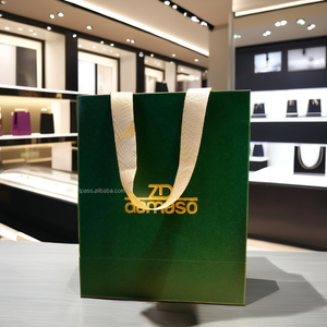 Bolsas de papel personalizables de calidad premium de lujo medio para accesorios de joyería y cosméticos Embalaje de marca moderna - Product Image 4