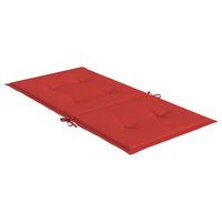 4pcs coussins de chaise de jardin rouge 39.4 "x 19.7" x 1.2 "oreillers et coussins d'extérieur en tissu Oxford