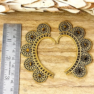 ต่างหูแบบหนีบลายโบโฮแมนดาลา ทองเหลืองชุบทอง 18k ลายรัศมีดวงอาทิตย์ ทรงเรขาคณิต สำหรับผู้หญิง ขายดี ขายส่ง รับผลิตแบบ OEM ODM - Product Image 3