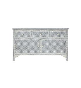 Commode unique en os incrusté avec fonctionnalité de rangement de luxe et style de mobilier moderne - Product Image 1