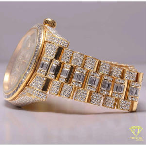 Montre de luxe Hip Hop sertie de diamants VVS cultivés en laboratoire, en argent sterling 925, par Trisha Jewels - Product Image 3